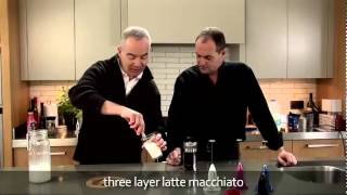 aerolatte  milk frother makes three layer caffè latte macchiato [upl. by Camey594]