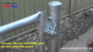 Gate Latch 2 way for round pipe and square [upl. by Ellehcin365]