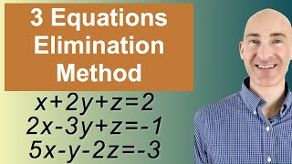 Solving Systems of 3 Equations Elimination [upl. by Thackeray610]