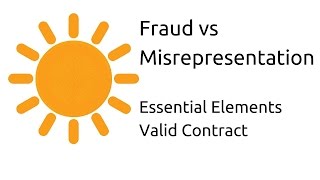 Fraud vs Misrepresentation  Other Essential Elements of a Valid Contract  CA CPT  CS amp CMA [upl. by Woll]