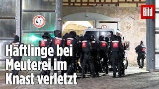 Gefängnismeuterei Polizei stürmt Knast in Thüringen  JVA Untermaßfeld [upl. by Nomzaj]